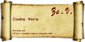 Zsebe Vera névjegykártya